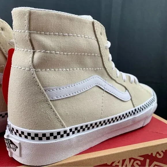 Vans Sk8-Hi Tan Checkered Tapered Women's Various Sizes